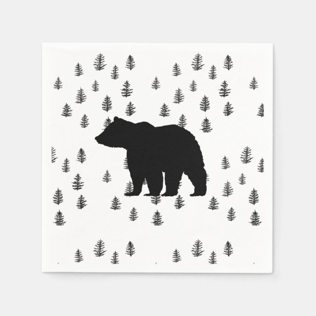 Bear Trees Wilderness Mountain Napkin (Front)