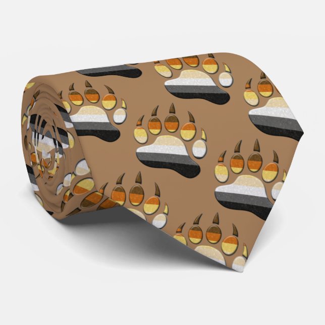 Bear - Ursine bear claw symbol  Tie (Rolled)
