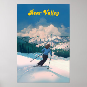 Bear Valley Ski Resort Travel Poster