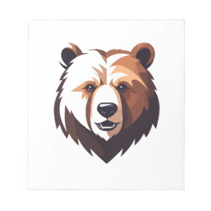 Bear Vector Art Animal Modern Urban City Graphic Notepad