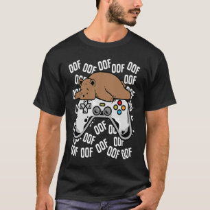Bear Video Game Noob Oof Kids Boys Girls T-Shirt