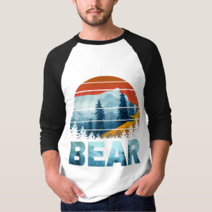 BEAR VINTAGE NATURE WILD FOREST SUNSET T-Shirt