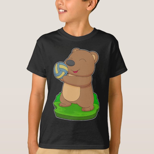 Bear Volleyball player Volleyball T-Shirt (Front)