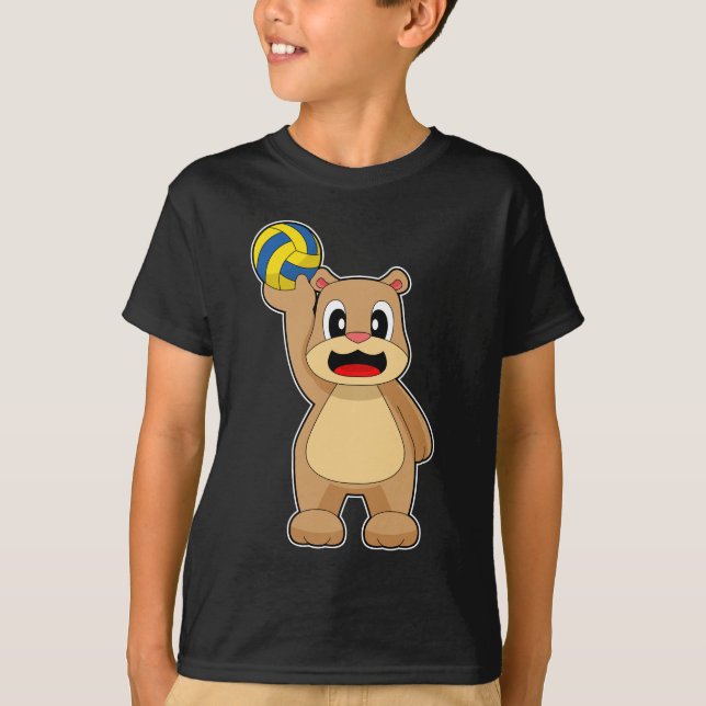 Bear Volleyball player Volleyball T-Shirt (Front)