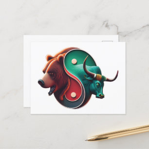 Bear vs Bull Trading  Postcard
