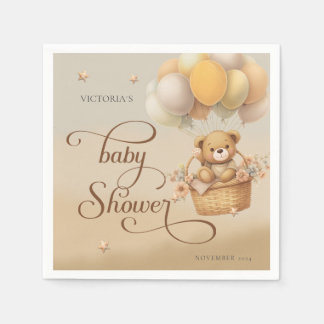 Bear wait baby shower Paper Napkin