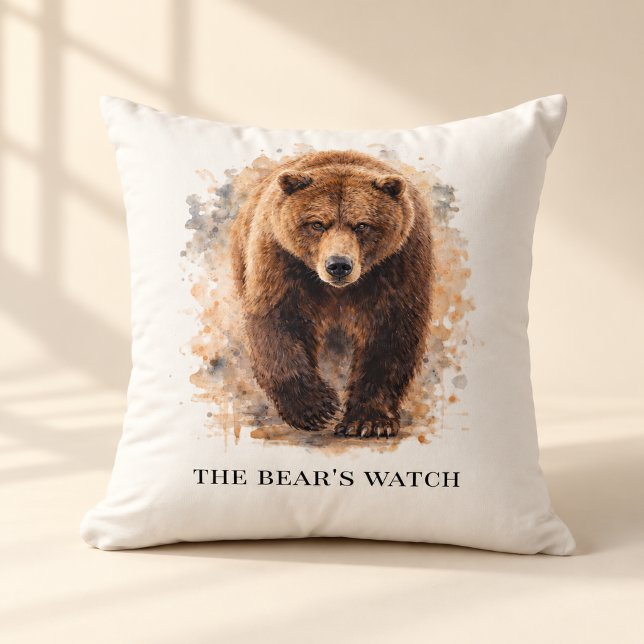 Bear Watch Mountain Den Accent Cushion (Creator Uploaded)