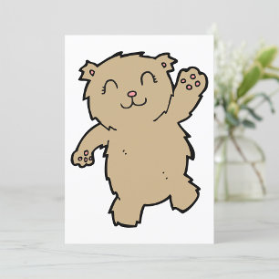 Bear Waving Invitation