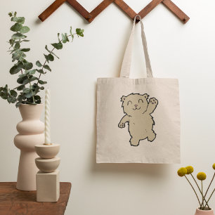 Bear Waving Tote Bag