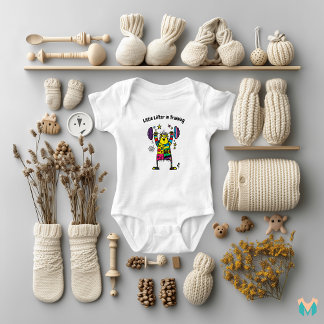 Bear Weightlifting Champion Baby Bodysuit