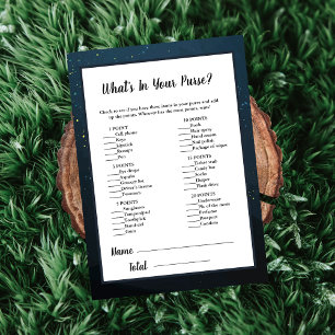 Bear What's In Your Purse Baby Shower Game Invitation