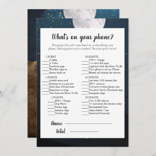 Bear What's On Your Phone Baby Shower Game Invitation