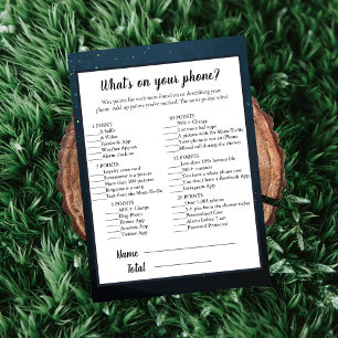 Bear What's On Your Phone Baby Shower Game Invitation