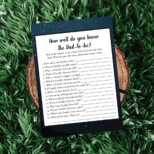 Bear Who Knows Dad-To-Be Best Baby Shower Game Invitation