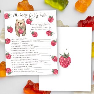 Bear -  Who knows daddy best game baby shower