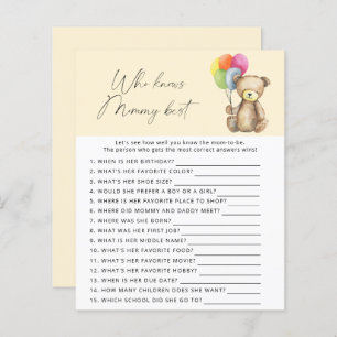 Bear - Who knows mummy best game