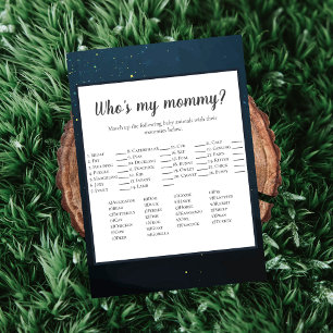 Bear Who's My Mummy Baby Shower Game Invitation