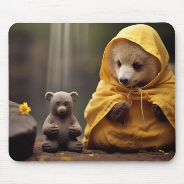 Bear Wild Animal Tranquil Peaceful  Mouse Mat (Front)