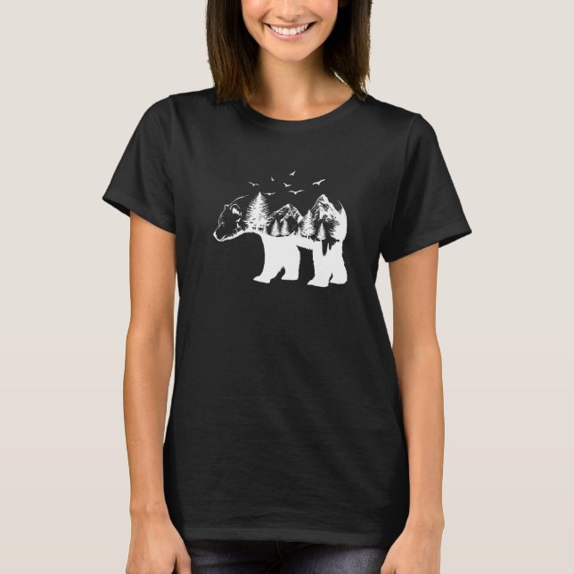 Bear wilderness mountains and wild animals T-Shirt (Front)