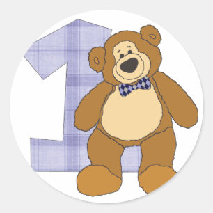 Bear with 1 Circle Stickers