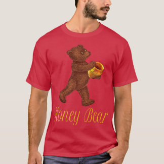 Bear with a Jar of Honey Walking Premium  T-Shirt