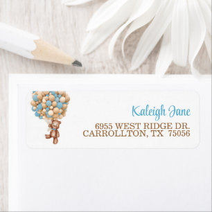 Bear with Balloons Address Label