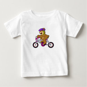Bear with Bicycle & Helmet Baby T-Shirt