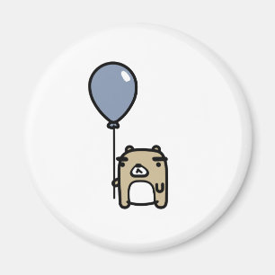 Bear With Blue Balloon Magnet