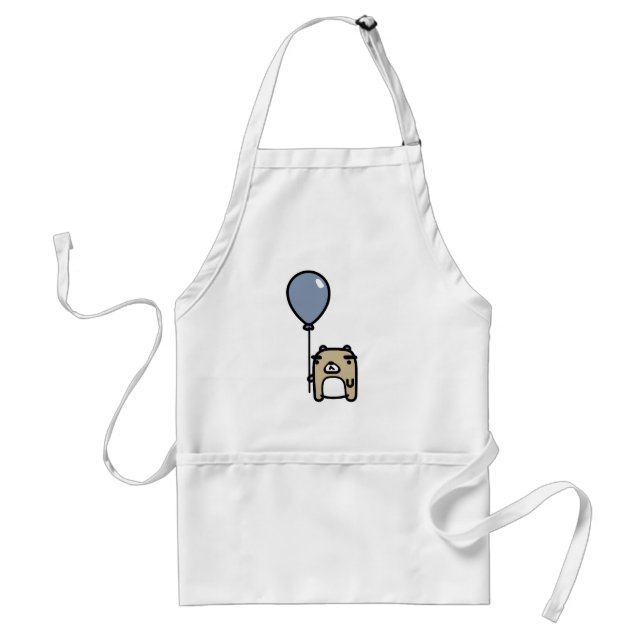 Bear With Blue Balloon Standard Apron (Front)