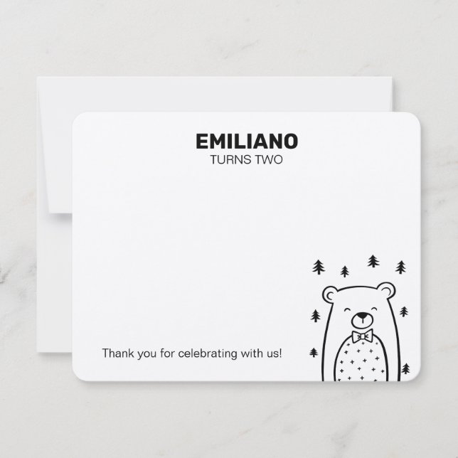 Bear with Bow Tie, Notecards (Front)