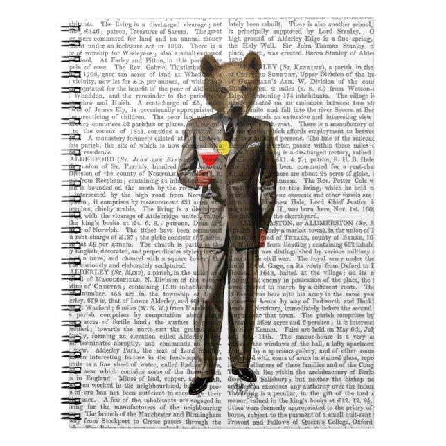 Bear with Cocktail Notebook (Front)