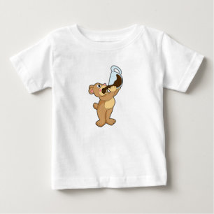 Bear with Coffee Cup Baby T-Shirt