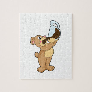 Bear with Coffee Cup Jigsaw Puzzle