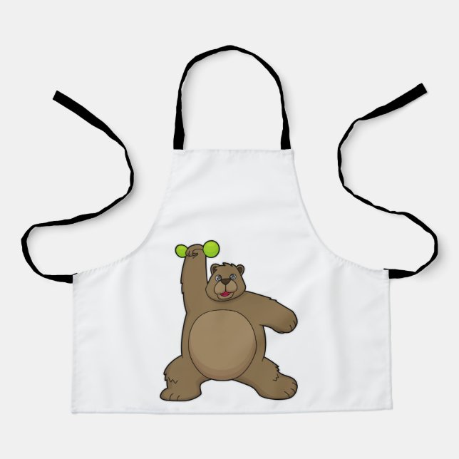 Bear with Dumbbell at Yoga Fitness Apron (Front)