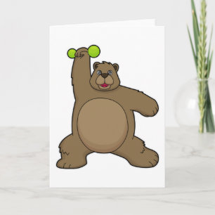 Bear with Dumbbell at Yoga Fitness Card