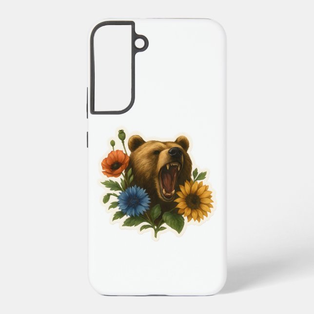 Bear with Flowers Samsung Galaxy S22+ Case (Back)