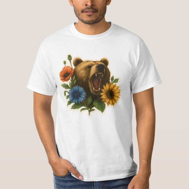 Bear with Flowers T-Shirt (Front)