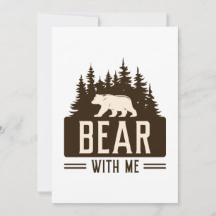 Bear With Me Thank You Card