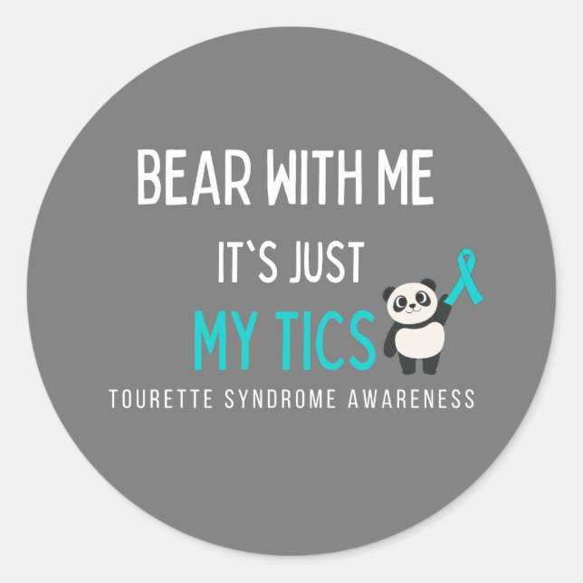 bear with me Tourette Syndrome kids Sticker (Front)
