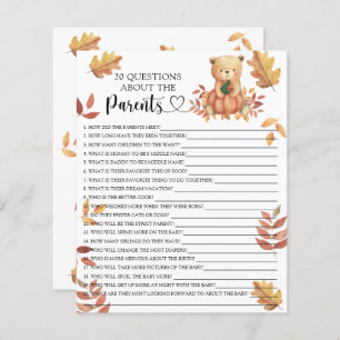 Bear with pumpkin - games about the parents