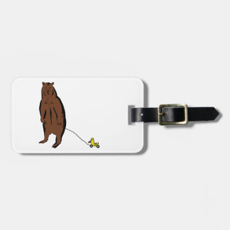 Bear with Rubber Duck Luggage Tag