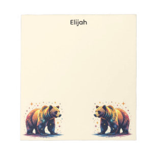 Bear With Stars Notepad