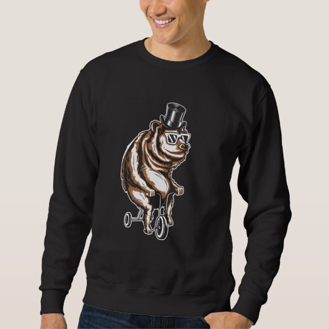Bear With Top Hat Sunglasses And Tricycle (Front)