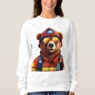Bear with uniform sweatshirt