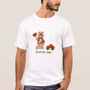 Bear with Wagon of Hearts - Heart for Sale Tee