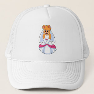 Bear with Wedding dress & Veil Trucker Hat