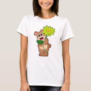 Bear with yellow Flower T-Shirt