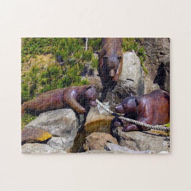 Bear Wood Carving Oregon. Jigsaw Puzzle (Horizontal)