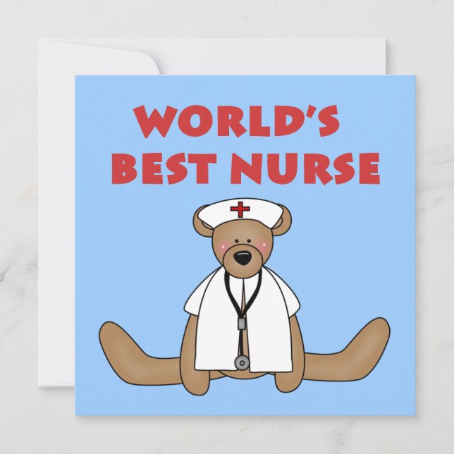 Bear World's Best Nurse T-shirts and Gifts (Front)