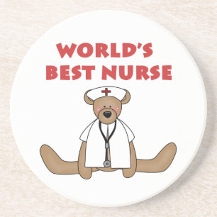 Bear World's Best Nurse T-shirts and Gifts Coaster
